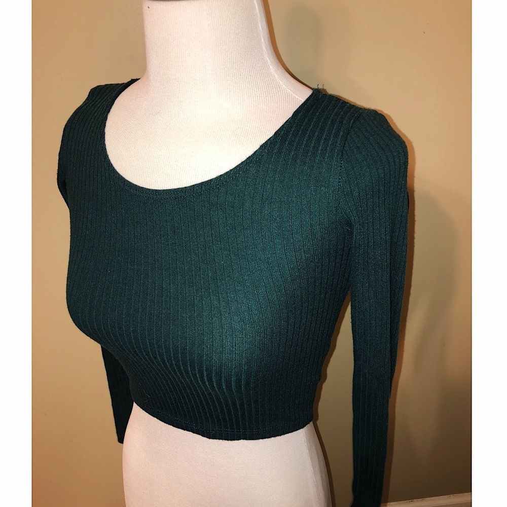Emerald green crop top